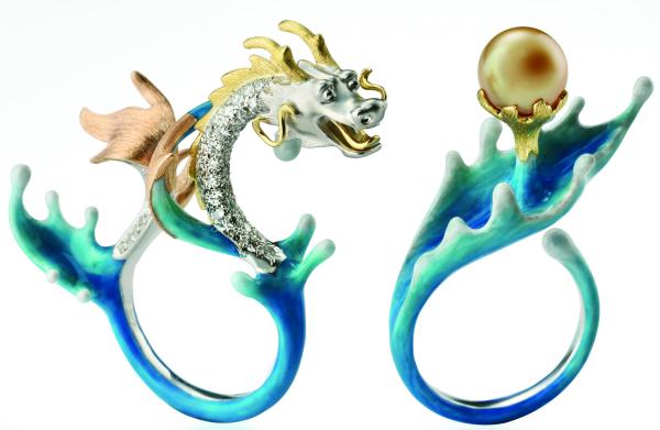 Rikscha und Löwentanz in edlem Gold - die 19. Hong Kong Jewellery Design Competition