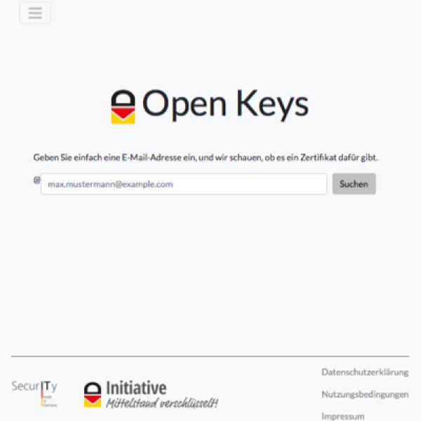 Vereinfachte Schlüsselabfrage mit NoSpamProxy 12.2 und Open Keys bei der E-Mail-Verschlüsselung