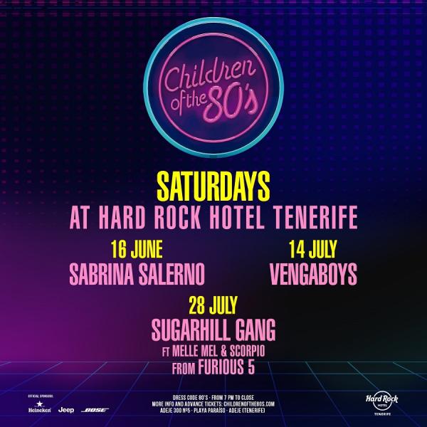 Das Hard Rock Hotel Teneriffa gibt das 'Children of the 80's' Sommer Line-Up bekannt