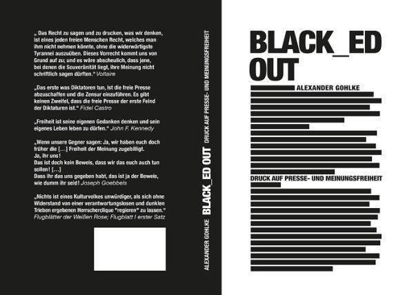 Buch zum Welttag der Pressefreiheit: BLACK_ED OUT - wie Zensur die Würde löscht