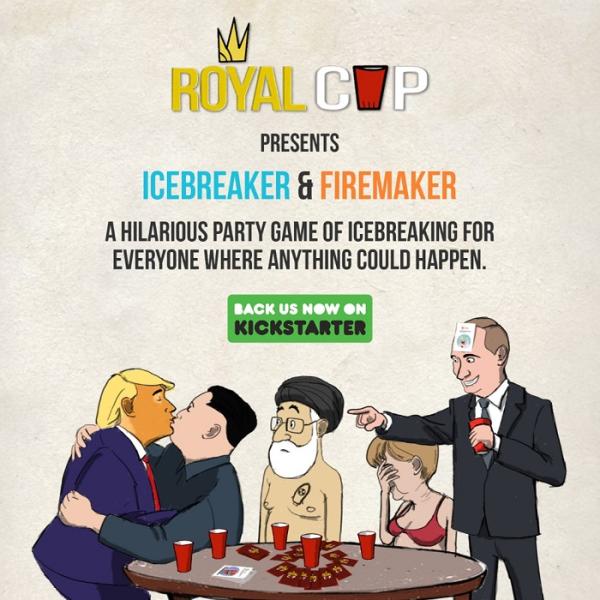 Royal Cup bringt Icebreaker und Firemaker auf Kickstarter: Das soziale Kartenspiel für Mauerblümchen.