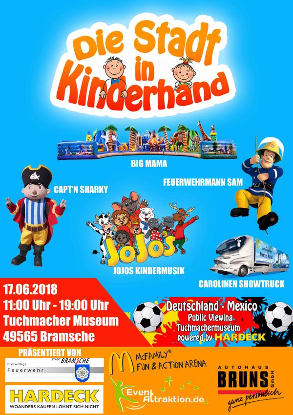 Feuerwehrmann SAM und JOJOS Kinderentertainment bei Stadt in Kinderhand in Bramsche