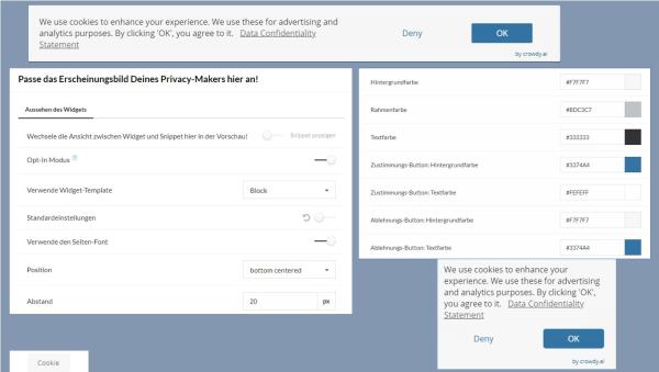 Kostenloses Saas-Tool für DSGVO-konforme Cookie-Zustimmung - Crowdy.ai launcht Privacy-Maker