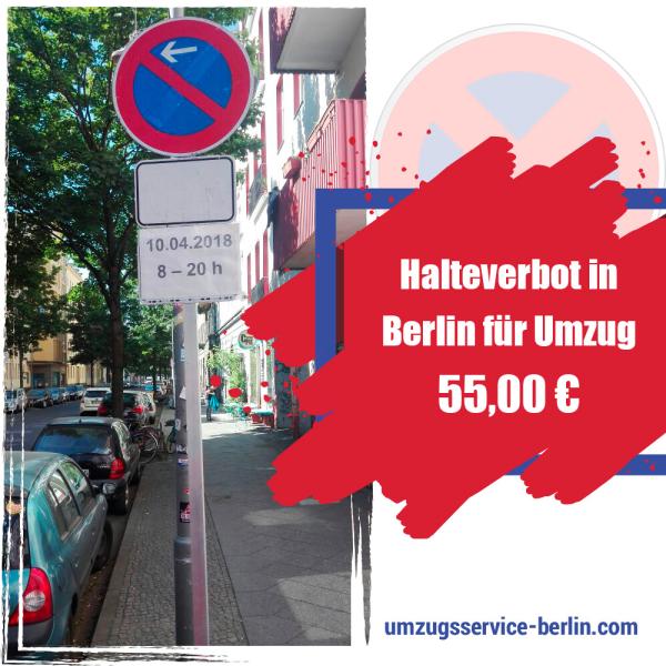 Halteverbot für den Umzug einrichten in Berlin - Halteverbotszone in Berlin ab 55 EUR