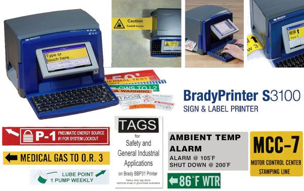 BradyPrinter S3100 für die Sicherheits- und Gebäudekennzeichnung