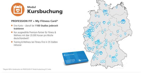Profession Fit und My Fitness Card haben die Karte zum Glück
