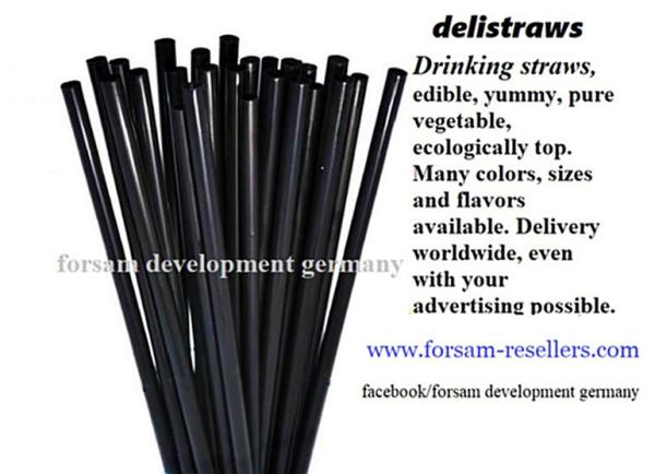 DELISTRAWS, essbare vegane Trinkhalme