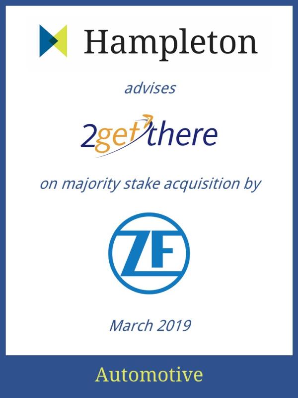 Hampleton Partners berät 2getthere beim Verkauf der Mehrheitsbeteiligung an ZF Friedrichshafen 