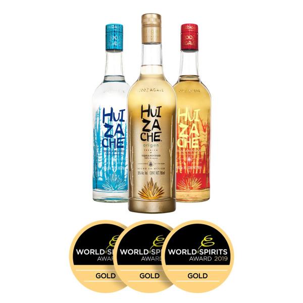 3x Gold für Tequila Huizache