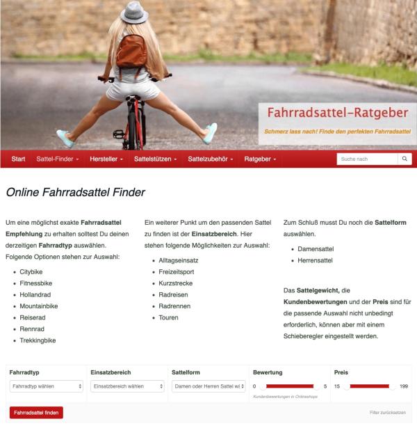 Aus fahrradsättel.net wird jetzt bikesattel.de