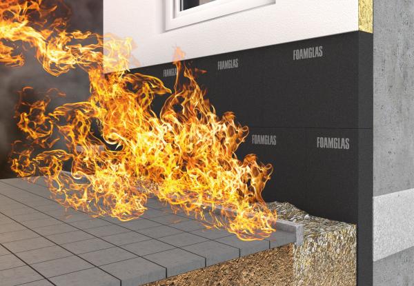 Brandsicher mit Schaumglas