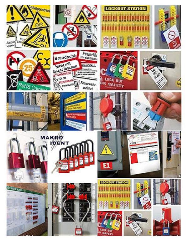 Lockout-Tagout Verriegelungen und Sicherheitskennzeichnungen