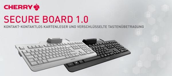 Security-Tastatur zur Verschlüsselung der Tasteneingabe mit integriertem Smartcard- und RF/NFC-Leser