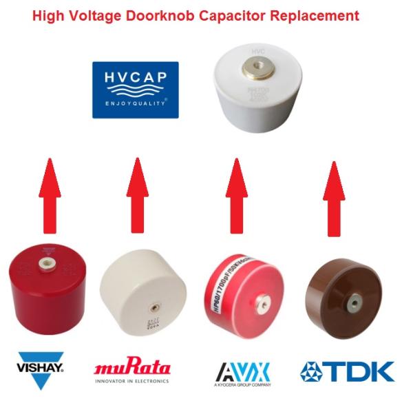 HVC Capacitor: 1:1 Austauschtypen für Hochvolt-Doorknob Kondensatoren alternativ zu Vishay, TDK, AVX, Murata