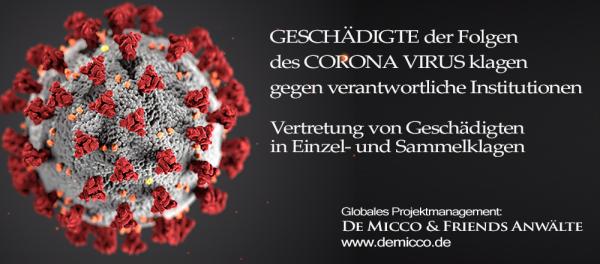 Sammelklage von Corona-Geschädigten gegen verantwortliche Institutionen
