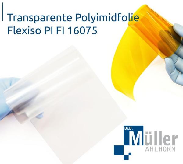 transparente, farblose Polyimidfolie Flexiso PI FI 16075 für die Industrie