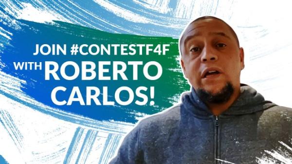 Roberto Carlos teilt seine Liebe zum Fußball beim neuen "Fußball für Freundschaft"-Wettbewerb 