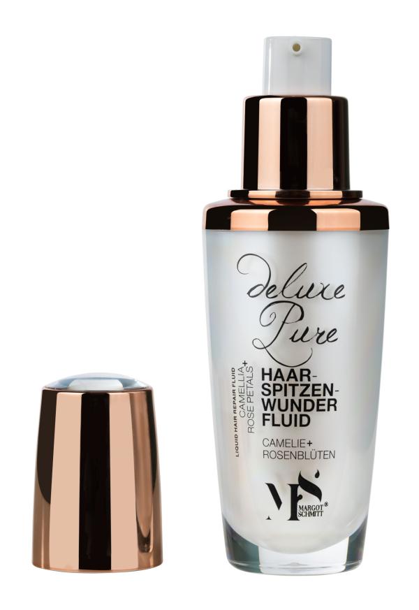 Neu von Margot Schmitt: Deluxe Pure Haarspitzenwunder Fluid mit Camelie + Rosenblüten