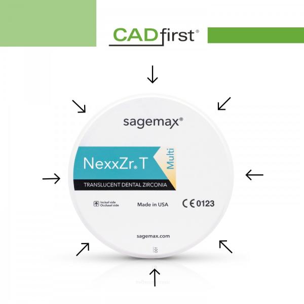 CADfirst integriert Sagemax® Multilayer Zirkonoxid