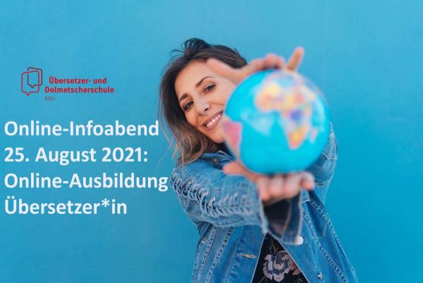 Online-Ausbildung staatlich geprüfter Übersetzer (m/w/d) in 5 Sprachen: Online-Infoabend 25.8.  