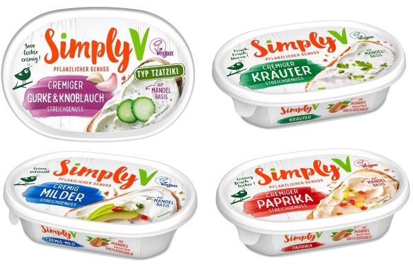 Simply V Streichgenuss mit verbesserter Rezeptur und modernisiertem Verpackungsauftritt