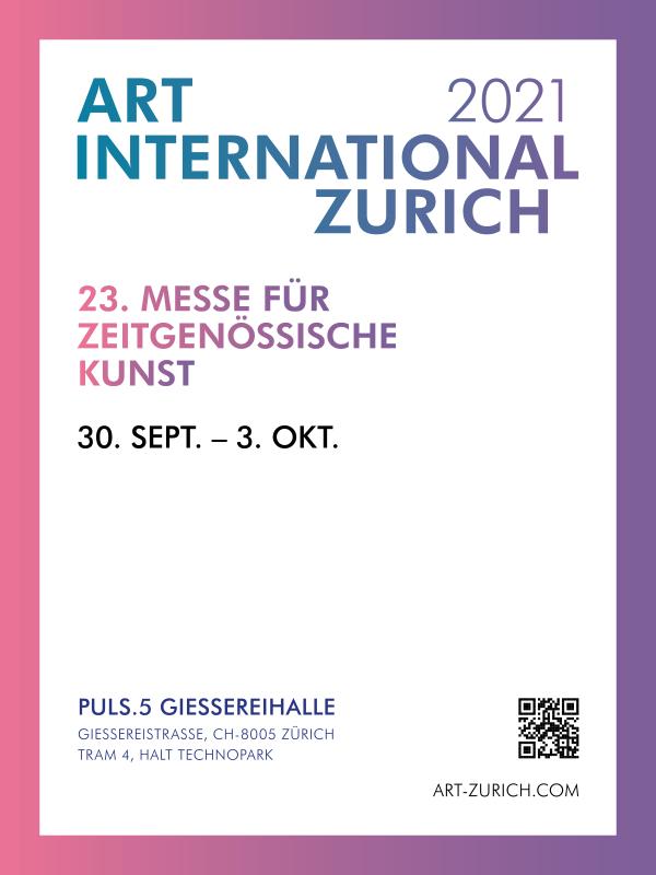 Ankündigung der 23. Internationalen Kunstmesse in Zürich 2021