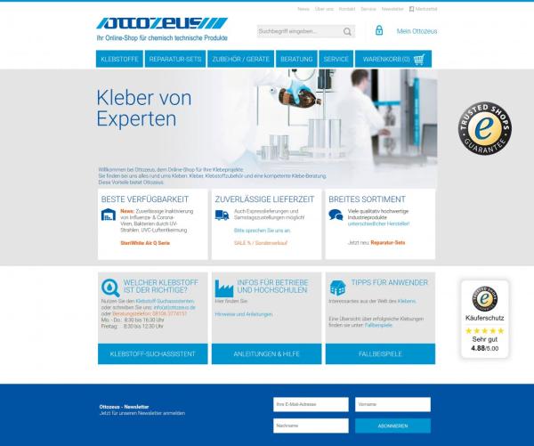 Klebstoff-Online-Shop mit Mehrwert: www.ottozeus.com