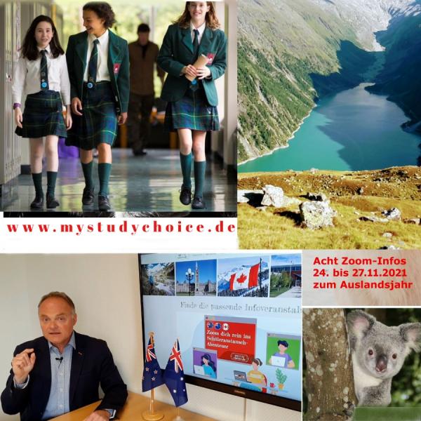Zoom Dich rein ins Abenteuer Auslandsjahr 2022/23! Infos mit Schulen aus Kanada, Neuseeland & Australien
