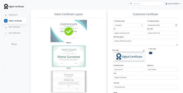 Digitale Teilnahmebescheinigungen & digitale Zertifikate einfach erstellen