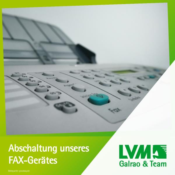 Abschaltung des Kommunikationsweges Fax