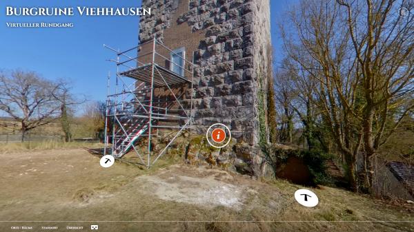 Burgruine Viehhausen per 360-Grad Rundgang virtuell erkunden