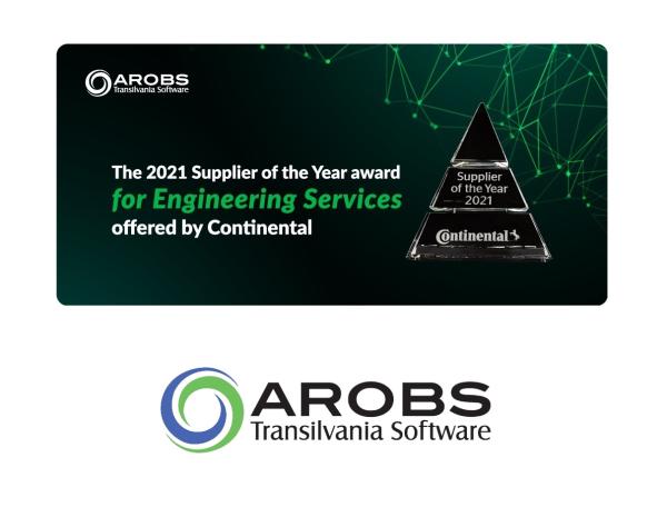 AROBS ist der Lieferant des Jahres 2021 in der Kategorie Ingenieurdienstleistungen für Continental