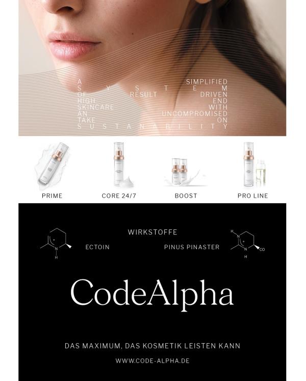 CODE ALPHA - Highend-Wirkkosmetik mit neuem Produktkonzept