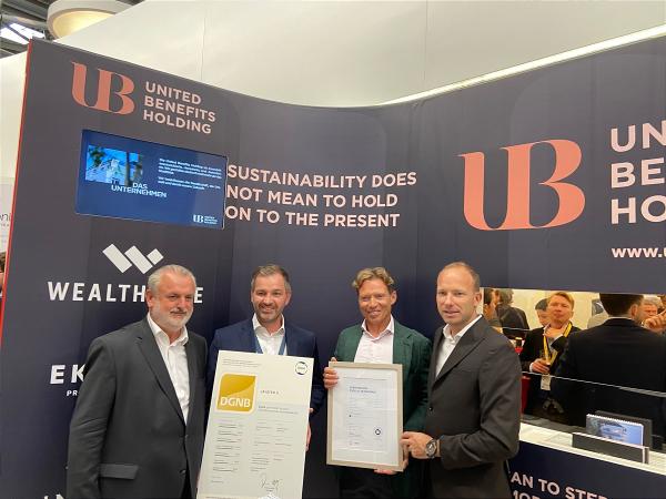 Goldene Zukunft: ÖGNI verleiht INVESTER United Benefits auf Expo Real drei Nachhaltigkeitszertifikate