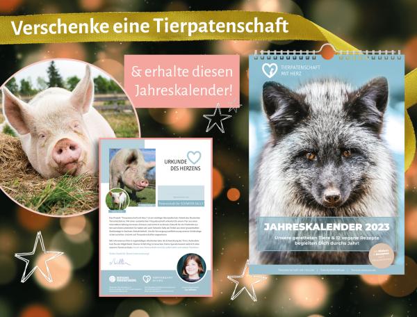 Das perfekte nachhaltige Weihnachtsgeschenk: Tierpatenschaft verschenken & Jahreskalender 2023 zum Dank 