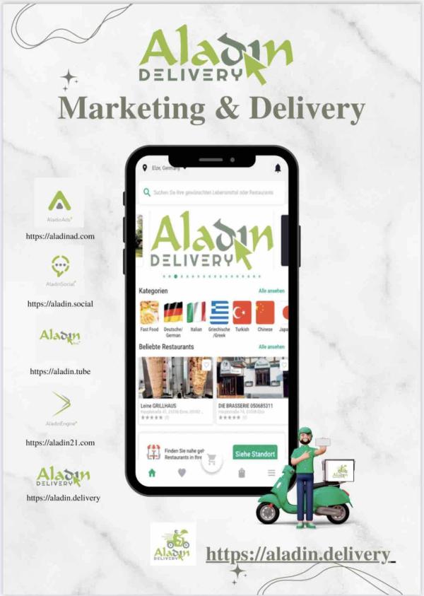 Aladin-Delivery ist ein B2C Werbe- und Onlinemarktplatz