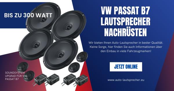 VW Passat B7 Lautsprecher nachrüsten mit 300 Watt System