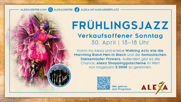 ALEXA lädt zum Frühlingsjazz mit Sonntags-Shopping