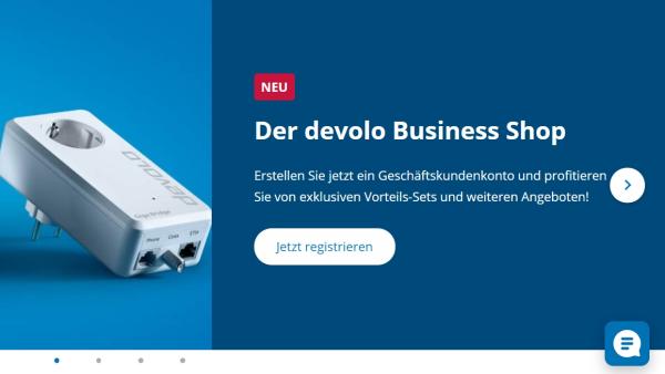 devolo startet Geschäftskunden-Online-Shop: exklusive Angebote und neue Komfortfunktionen