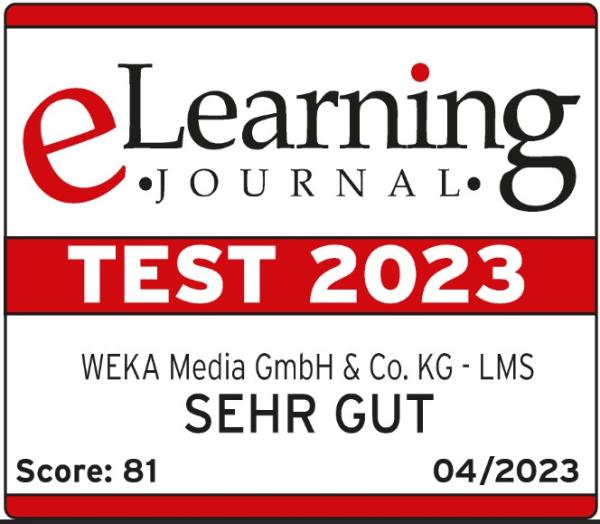 Note "Sehr gut" für das WEKA-LMS