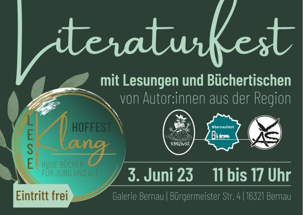 LeseKlang Hoffest am 3. Juni 2023 in der Galerie Bernau