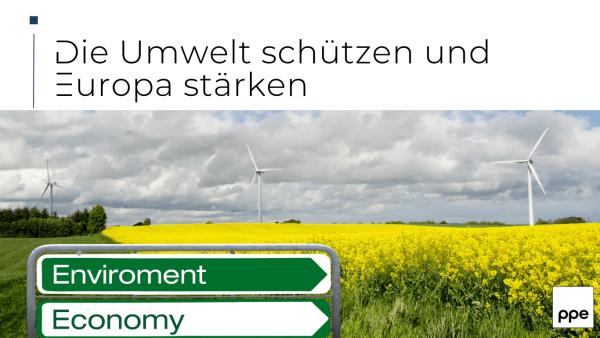 Die Umwelt schützen und Europa stärken