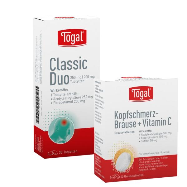 Brause oder Tablette bei Kopfschmerzen? Togal&reg; bietet beides!