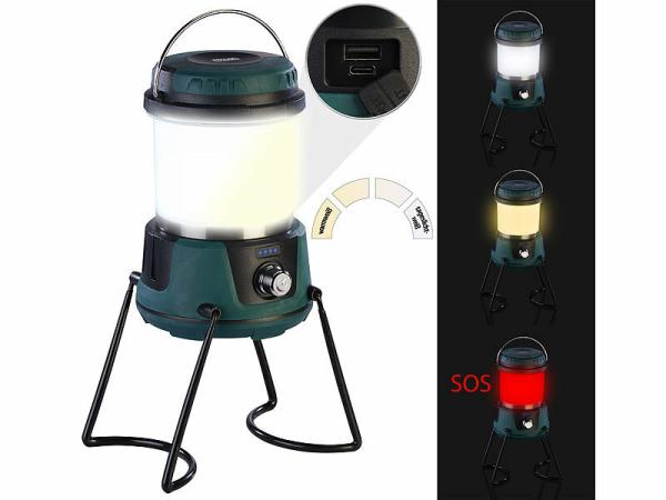 KryoLights 3in1-Akku-LED-Campinglaterne bis 800 Lumen