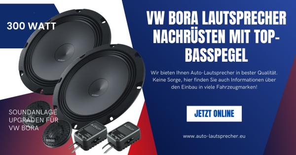 VW Bora 200mm Lautsprecher nachrüsten mit Top-Basspegel