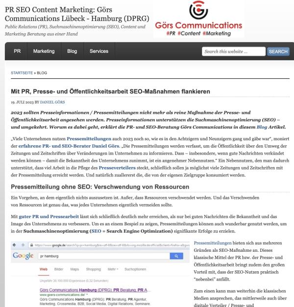 Mit PR, Presse- und Öffentlichkeitsarbeit die SEO-Maßnahmen flankieren