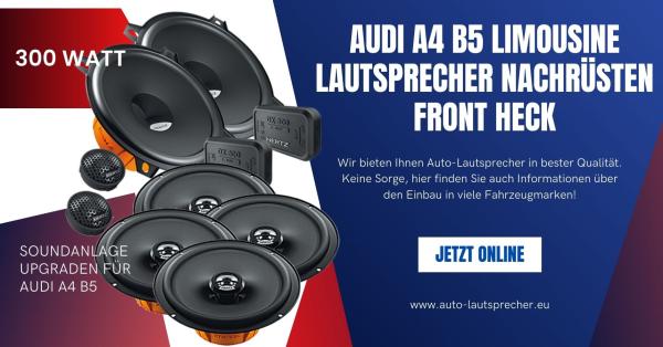 Audi A4 B5 Limousine Lautsprecher nachrüsten Front Heck