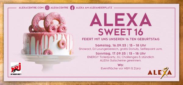 Das ALEXA feiert am Wochenende den 16. Geburtstag