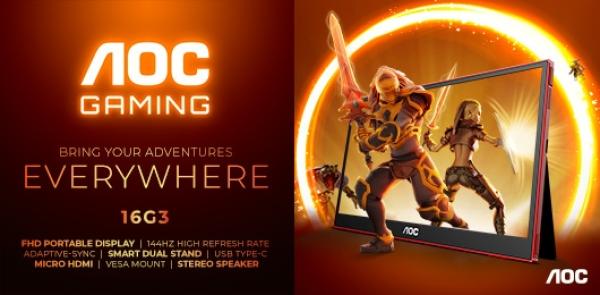 IPS-Panel to go mit 144 Hz: der AOC GAMING 16G3 für unterwegs