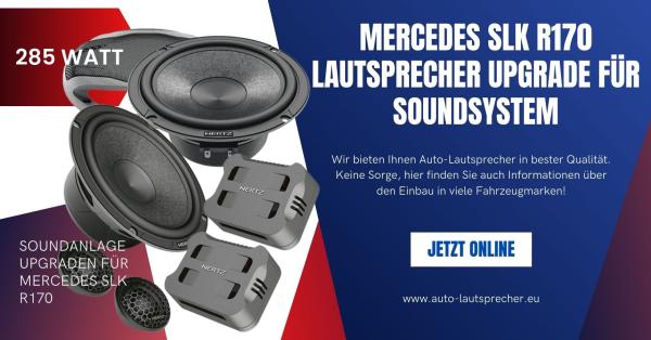 Mercedes SLK R170 Lautsprecher Upgrade für Soundsystem